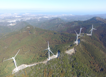 Exterior view of the Oita Wind Farm
