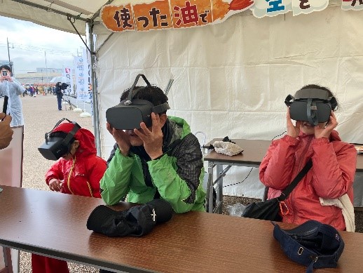 VRゴーグルで体験学習コーナー