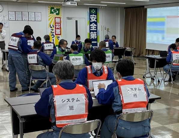 堺製油所での訓練の様子