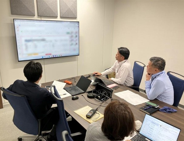 大阪オフィスでの訓練の様子